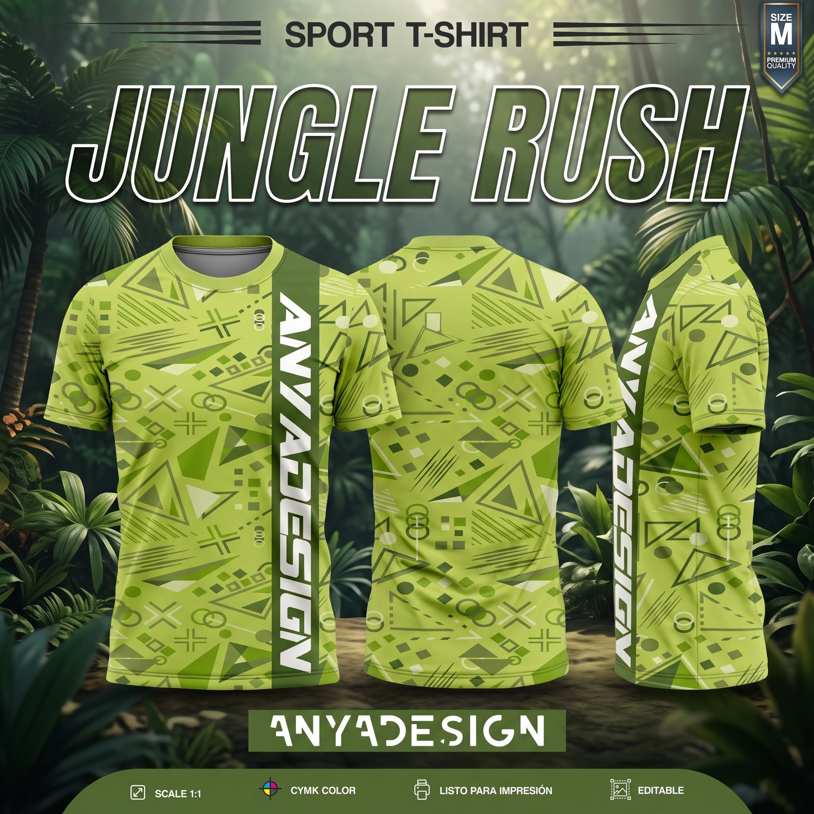 SPORT T-SHIRT JUNGLE RUSH — UNISEX M